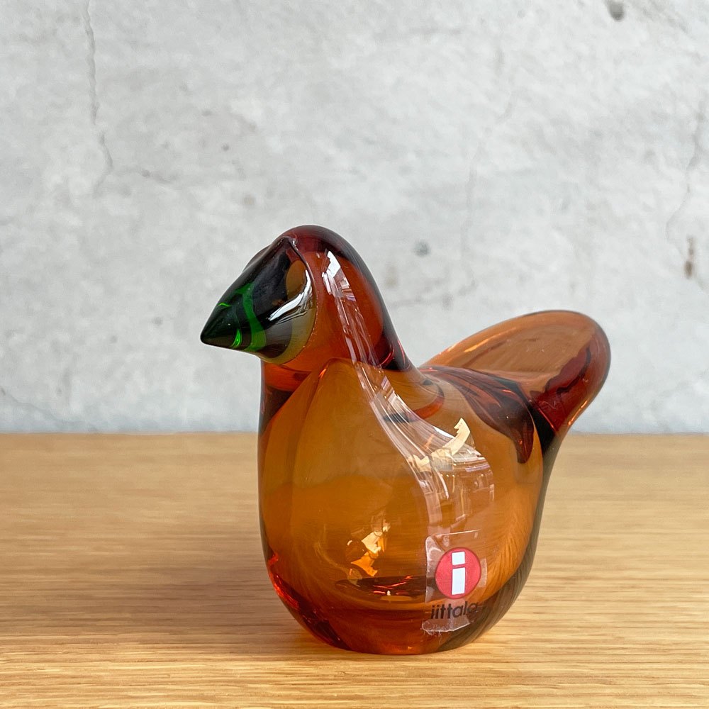 イッタラ iittala バーズバイトイッカ Birds by Toikka セビリアオレンジ×グリーン 2015年 131/1000 イッタラバード オイバ・トイッカ SCOPE別注 箱・テキスタイル付き♪