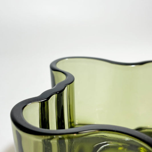 イッタラ iittala アルヴァ・アアルトコレクション Alvar Aalto Collection キャンドルホルダー 55mm モスグリーン 箱付 廃番 北欧雑貨 A ★