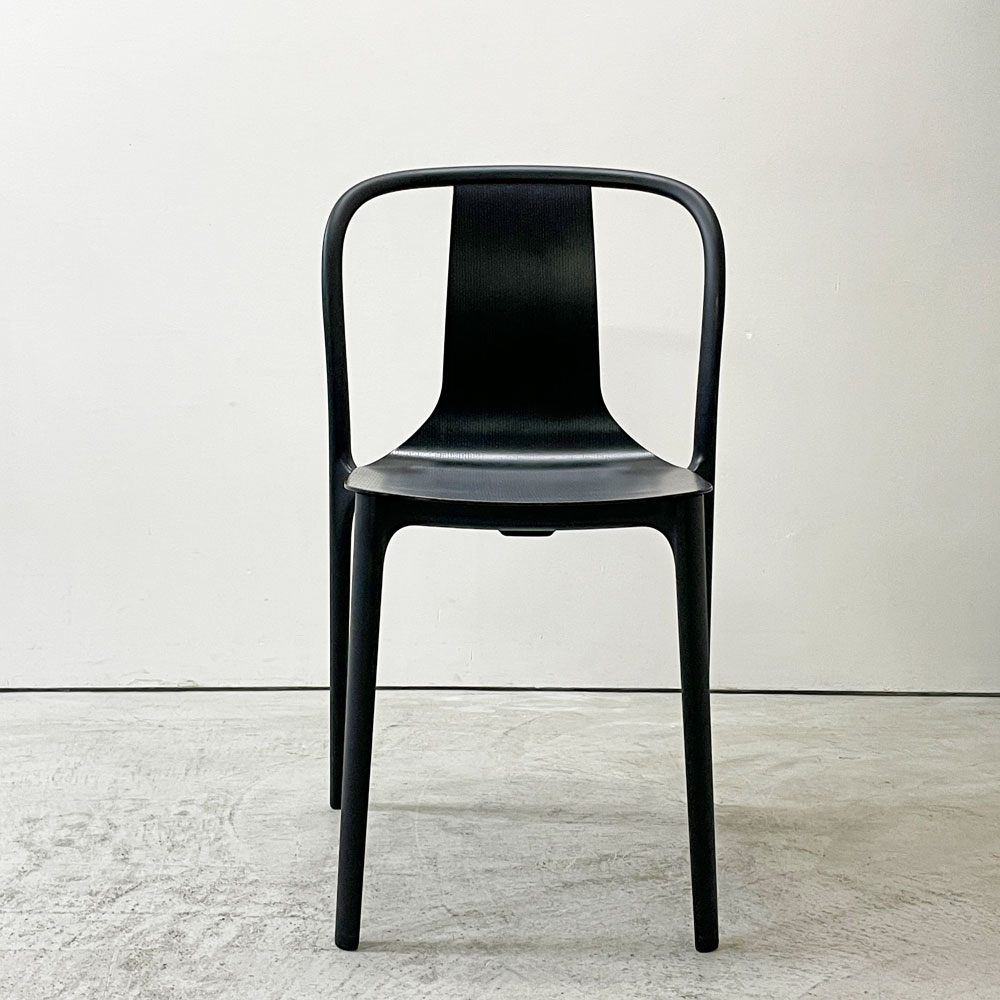 ヴィトラ Vitra ベルヴィルチェア Belleville Chair アームレスチェア ダイニングチェア スタッキングチェア アッシュ材 ブラック ロナン & エルワン・ブルレック D ●