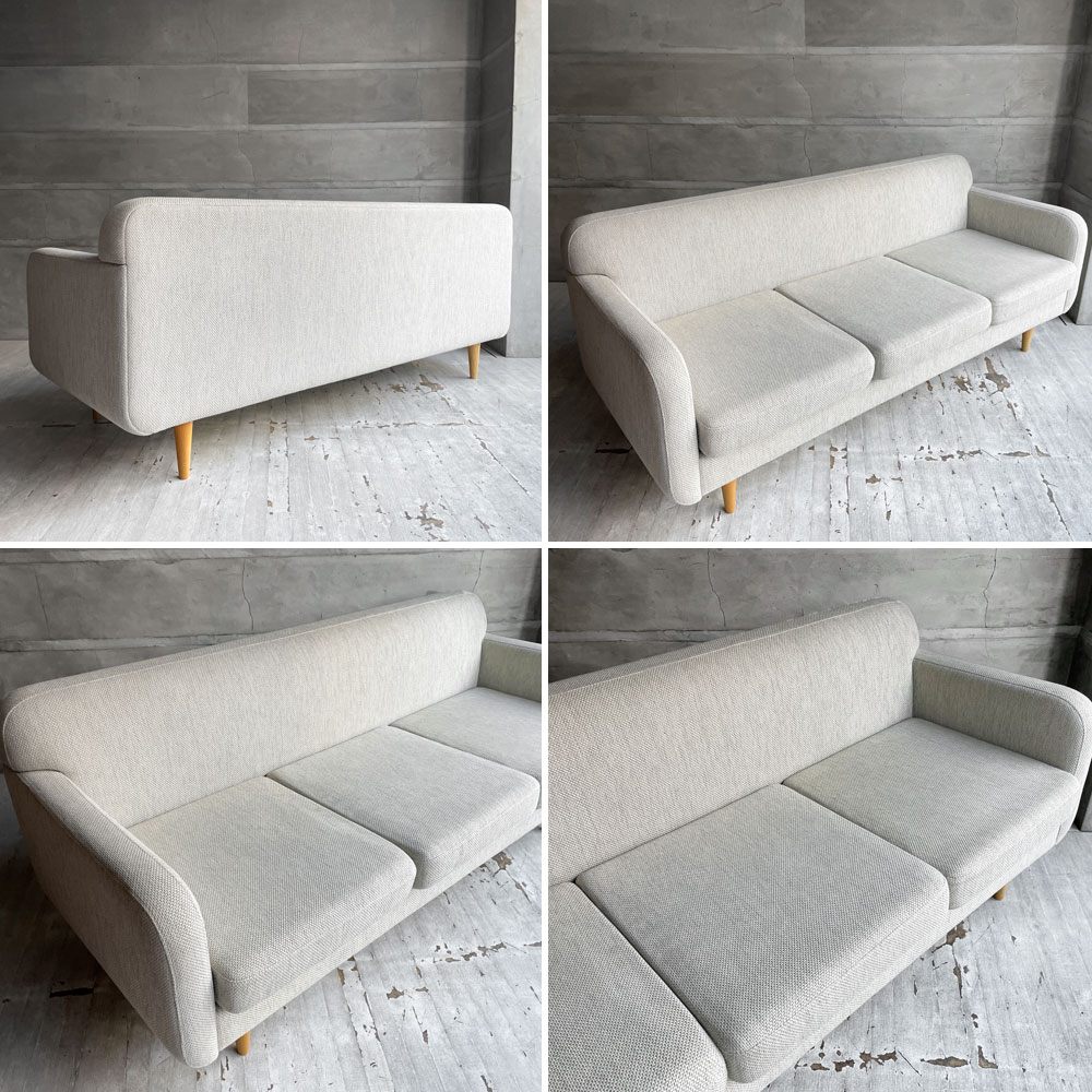 イデー IDEE ポーラ POLA SOFA 2.5人掛けソファ 2.5P ビーチ材 ファブリック ライトグレー系カラー 北欧スタイル 受注生産品 参考定価￥279,900～ ♪