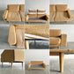 モモナチュラル MOMO Natural パトル PATORU SOFA W CUSHION 2人掛けソファ カバーリングファブリック イエロー系 オーク材脚 W155cm 定価￥117,000-以上 〓
