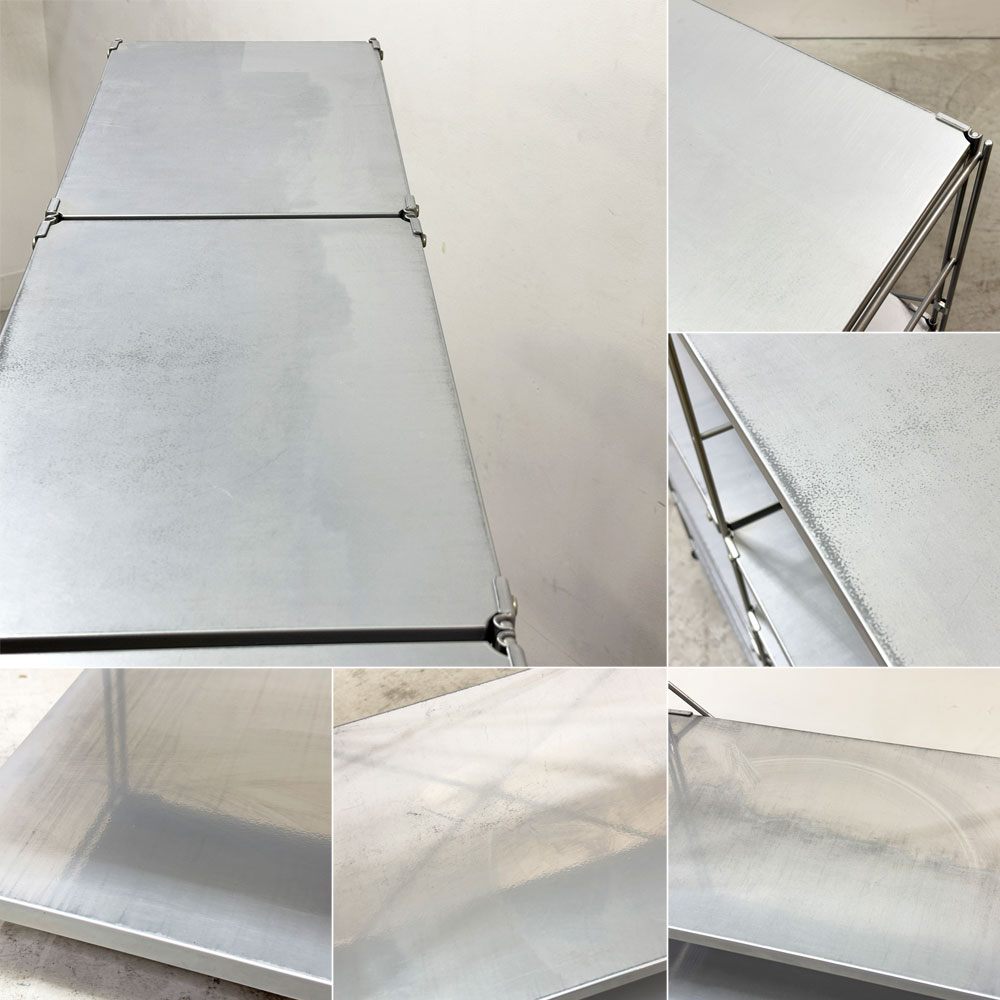 無印良品 MUJI スチールユニットシェルフ 3列 6段 棚板16枚 オープンシェルフ 収納棚 W165cm 廃番仕様 ●