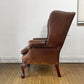 ロイズアンティークス Lloyd's Antiques リプロダクションシリーズ チェスターフィールド B&Cウイングチェア 1シーターソファ 鋲 本革 英国 ◎