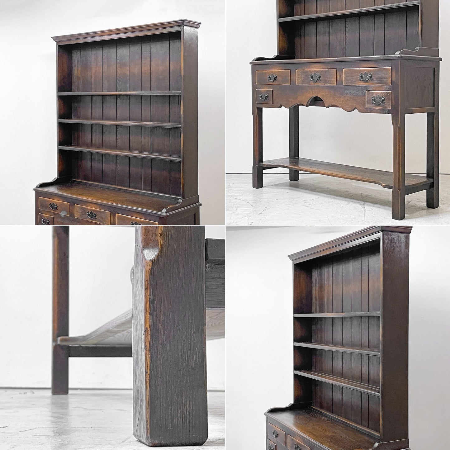 飛騨産業 HIDA キツツキ プロヴィンシャル PROVINCIAL カップボード プレートラック 4段 5ドロワー 食器棚 オーク材 カントリースタイル ●