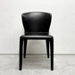 カッシーナ Cassina オラ 369 HOLA アームレスチェア ダイニングチェア 本革 ブラックレザー ハンス・ウェッツスタイン イタリア 定価￥418,000- B ●