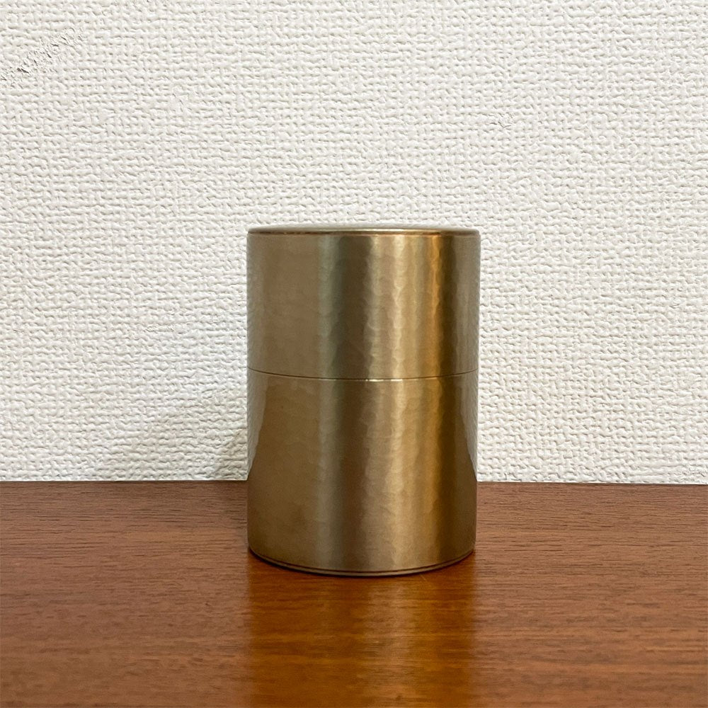 玉川堂 GYOKUSENNDO 茶筒 打出肌 銀色 茶さじ付 鎚起銅器 燕三条 伝統工芸 ◎
