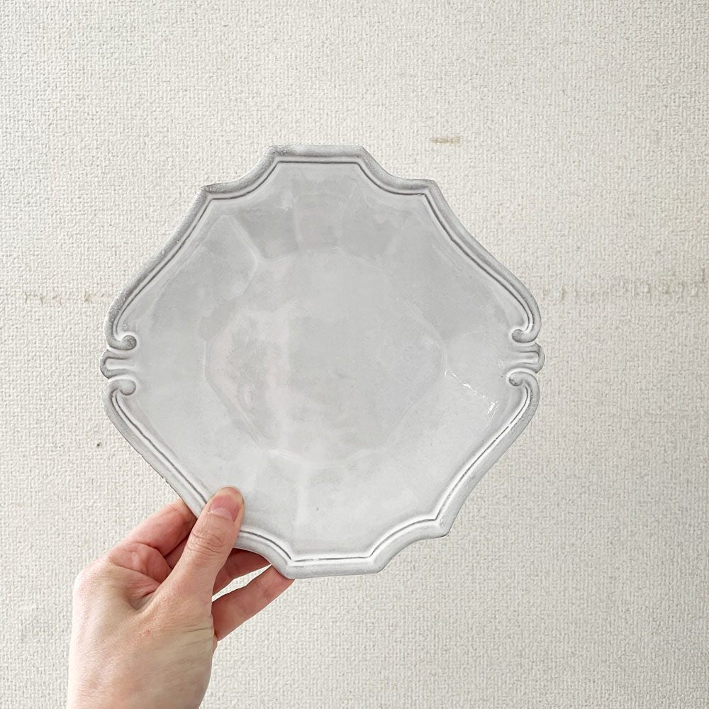アスティエ・ド・ヴィラット Astier de Villatte レジャンス Regence デザートプレート 22.5×19cm フランス 定価￥17,600- A ◎