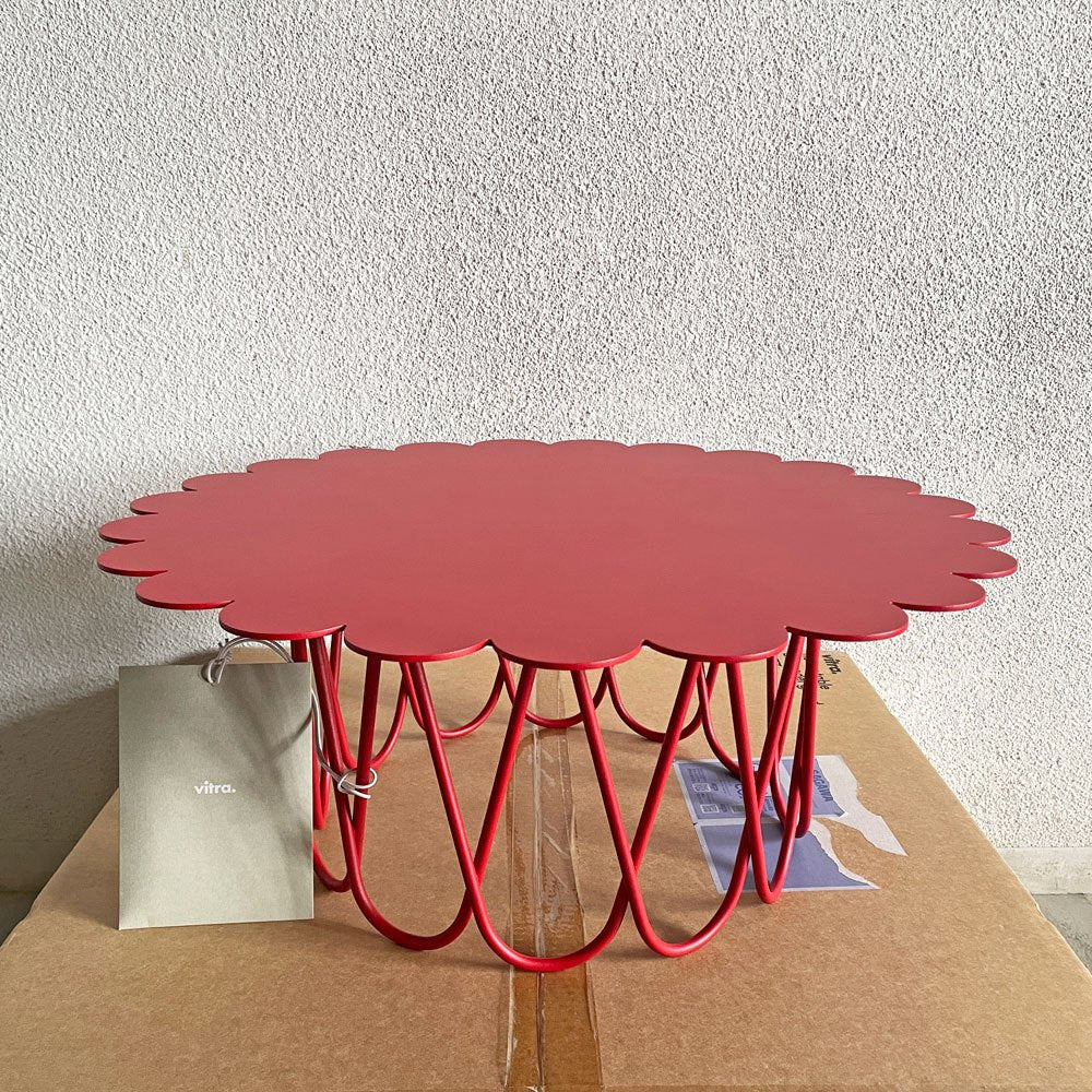 ヴィトラ vitra ジラードフラワーテーブル Flower Table スモール Φ60cm レッド 箱付 アレキサンダー・ジラード ミッドセンチュリー 未使用品 〓