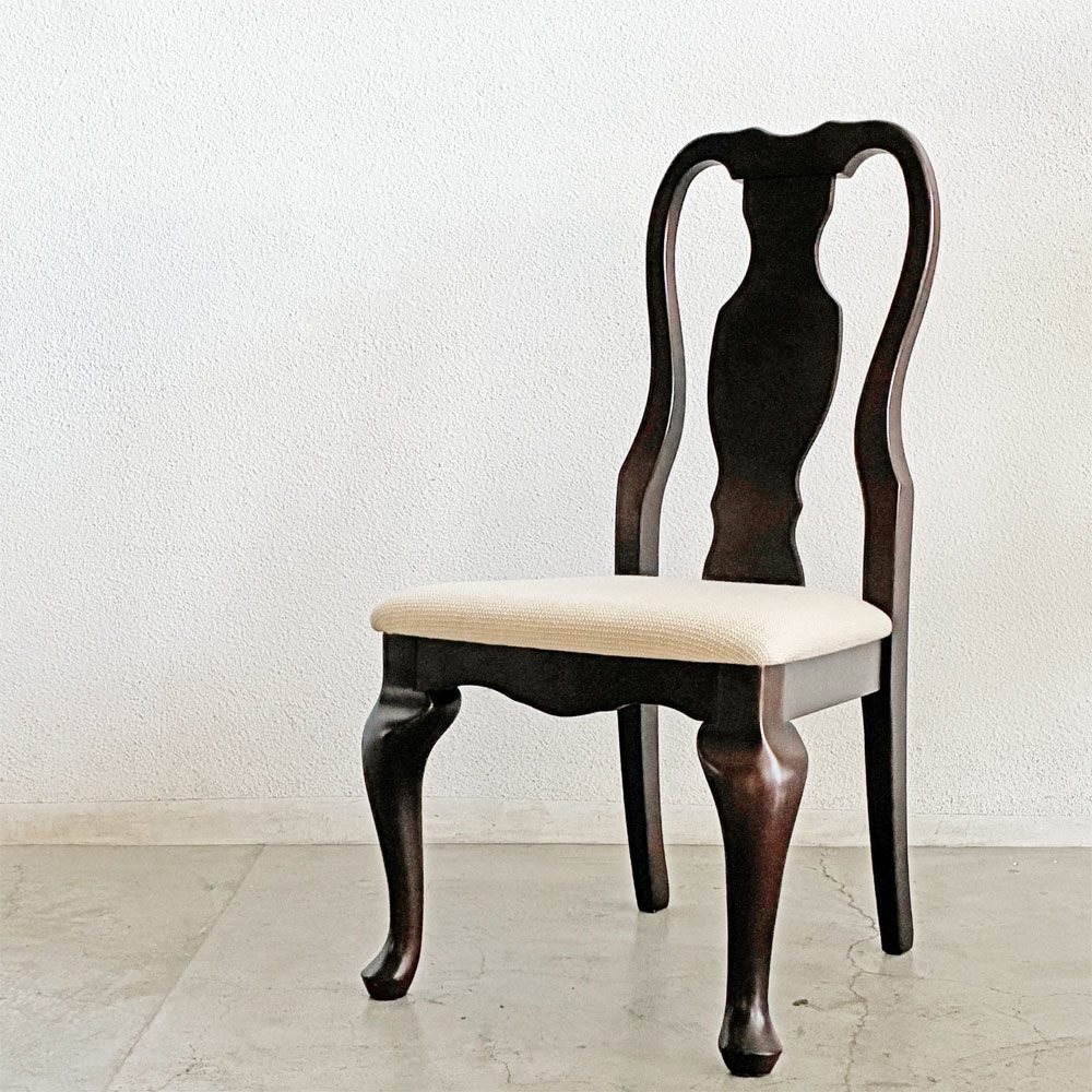 イーセンアーレン ETHAN ALLEN クイーンアンスタイル ダイニングチェア 猫脚 クラシカルデザイン B 〓