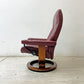 エコーネス EKORNES コンサル Consul ストレスレスチェア stressless リクライニングチェア オットマン付き クラシック レザー Mサイズ 2006年製 A ●