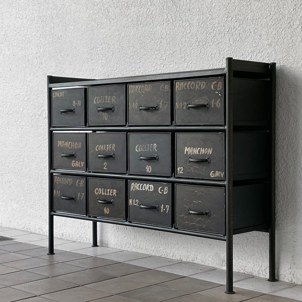 ジャーナルスタンダードファニチャー j.s.F ギデル GUIDEL 12ドロワーズチェスト 12 DRAWERS CHEST インダストリアルデザイン 廃番 ◇