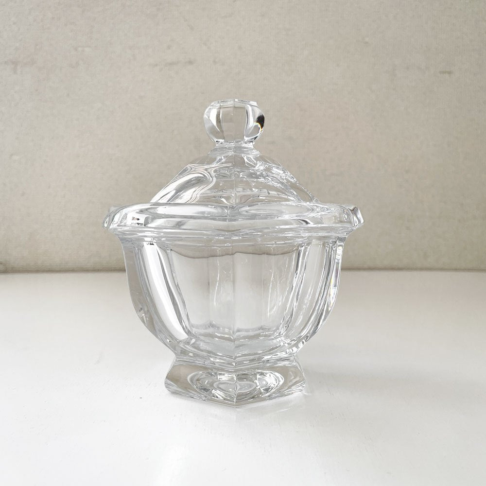 バカラ Baccarat アルクール Harcourt ミズーリ Missouri ジャムジャー シュガーポット Φ13cm スプーン欠品 クリスタルガラス フランス 廃番 ◎