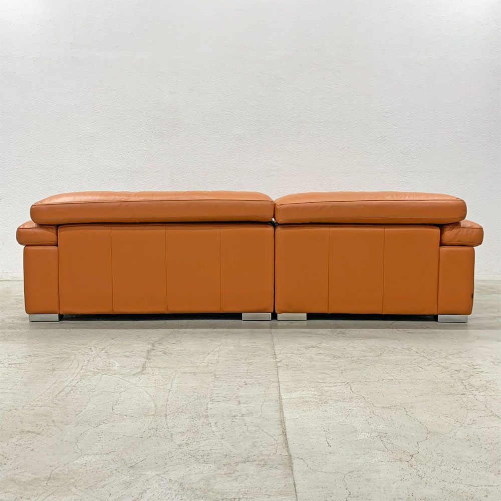 アクタス ACTUS 総本革張り アルト ALTO レザー カウチ ソファ シェーズロング + 片アーム 2人掛け セット 参考価格約25万円 five by five ファイブ・バイ・ファイブ 〓