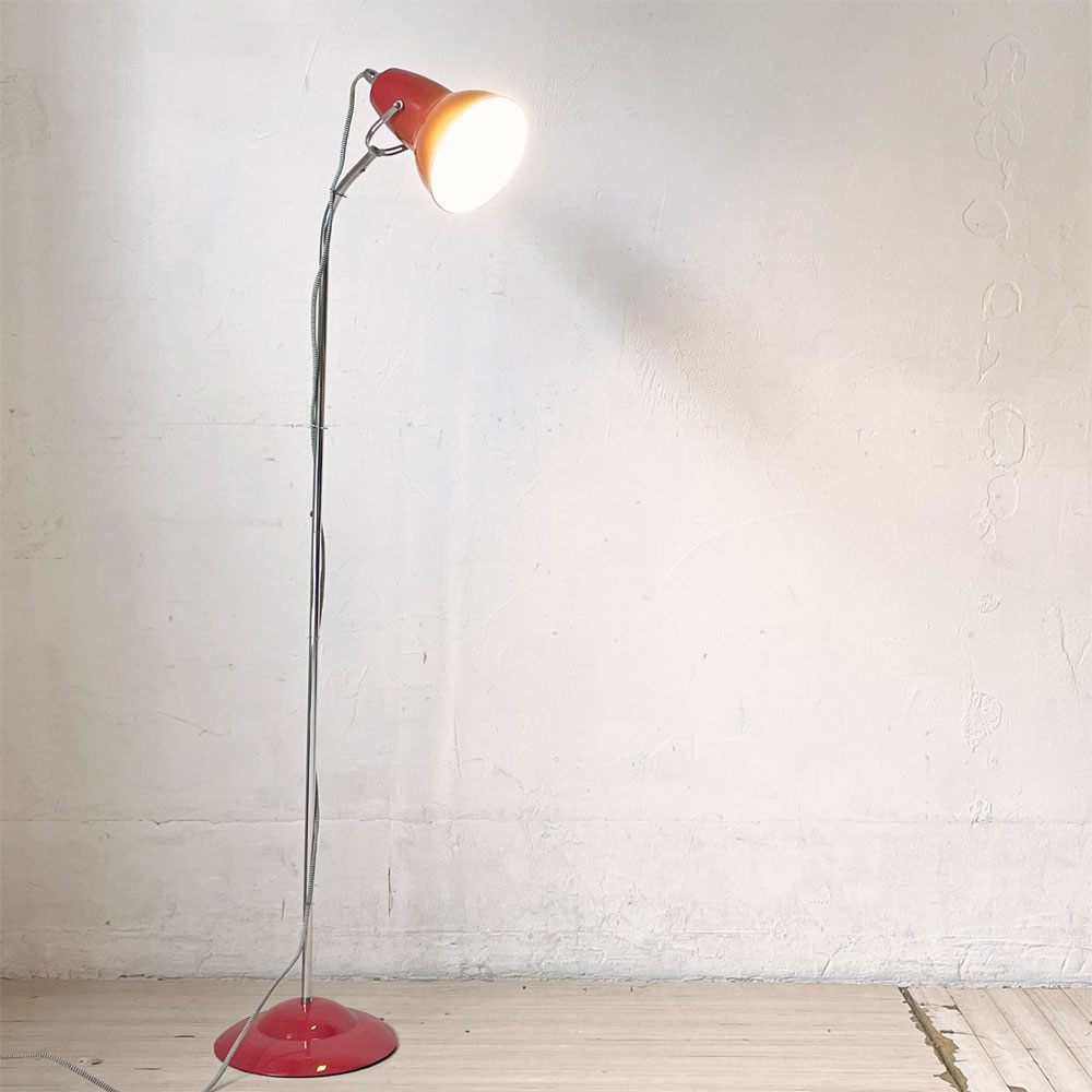 アングルポイズ ANGLEPOISE デュオフロア DUO FLOOR LAMP フロアライト レッドシェード ジョージ・カワーダイン 廃盤 ★