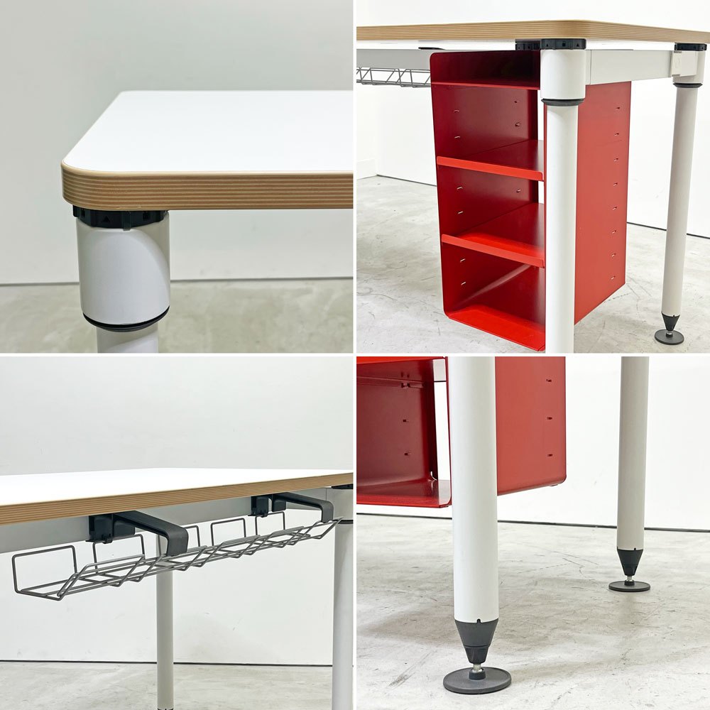 ハーマンミラー Herman Miller センス SENSE テーブルシステムデスク ワークデスク ラック付き ダニエル・コルブ 廃番 ●
