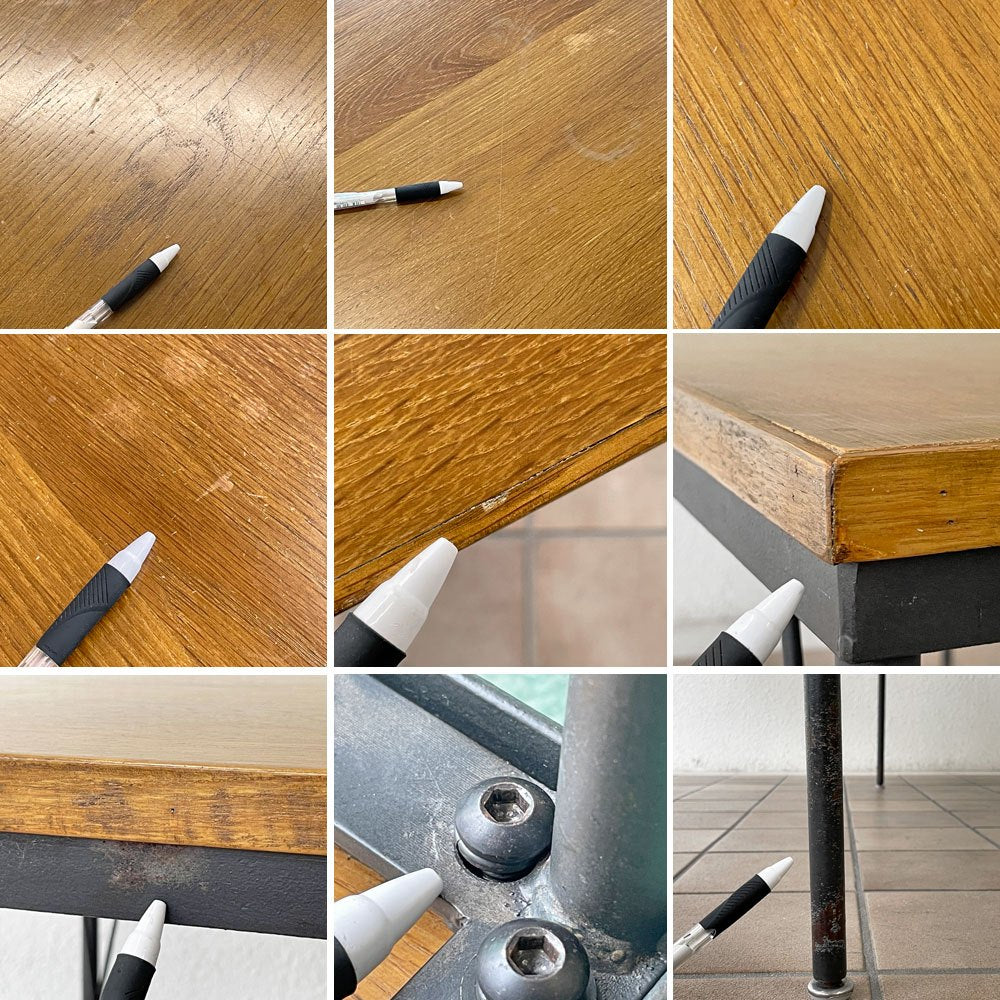 クラッシュゲート CRASHGATE ノットアンティークス Knot Antiques アンネ ANNE ダイニングテーブル パイン古材 スチール脚 W135cm インダストリアルデザイン ◇