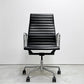 ハーマンミラー Herman Miller アルミナムグループ エグゼクティブチェア ハイバック レザーシート 本革 ブラック 5本脚 C&Rイームズ ミッドセンチュリー ●