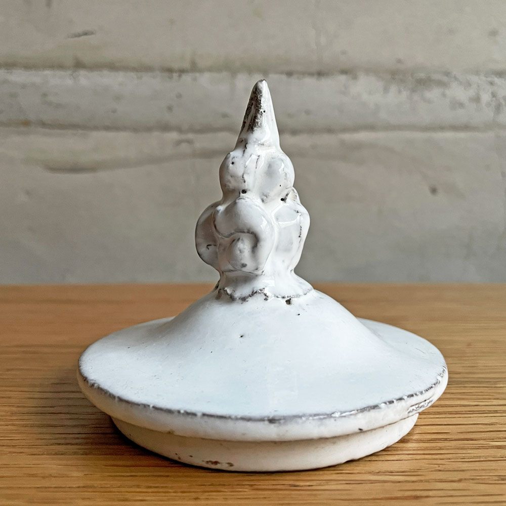 アスティエ・ド・ヴィラット Astier de Villatte グラン・シャレ Grand Chalet キャンドルカバー Bouquet shaped handle キャンドルリッド グラスキャンドル用 陶器 フランス ♪