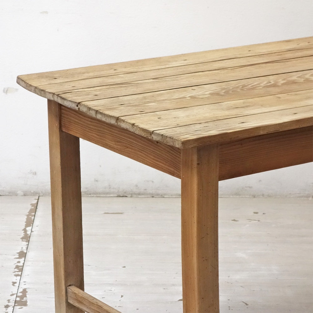 フランスビンテージ french vintage オールドパイン ダイニングテーブル ワークテーブル w128.5cm アンティーク 店舗什器 ●