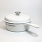 ルクルーゼ LE CREUSET Cassadou カサドゥ 片手鍋 フライパン 26cm エナメル鋳鉄 琺瑯 ホワイト オーブン IH対応 フランス 新品未使用品 ★