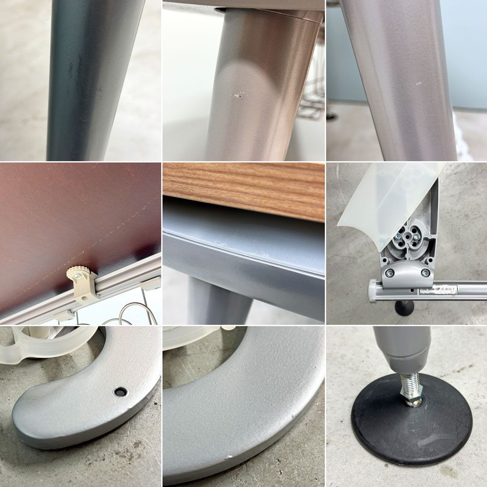 ハーマンミラー Herman Miller アバックエンバイロメンツ ABAK ミーティングテーブル デスク W140cm ウッドカラー ケーブルスパイン付き ティム・ウォレス ◎