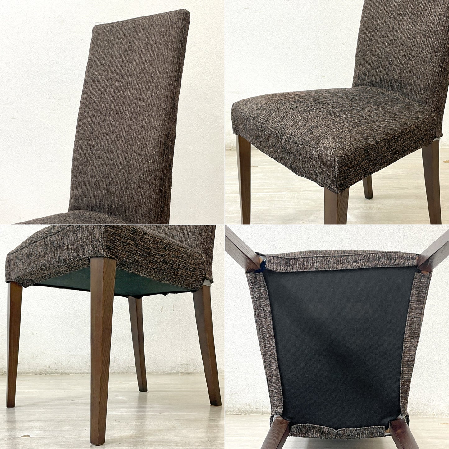 モーダエンカーサ moda en casa キャロラインチェア caroline chair ダイニングチェア ノクターナルブラウン カバーリング 廃番 ●