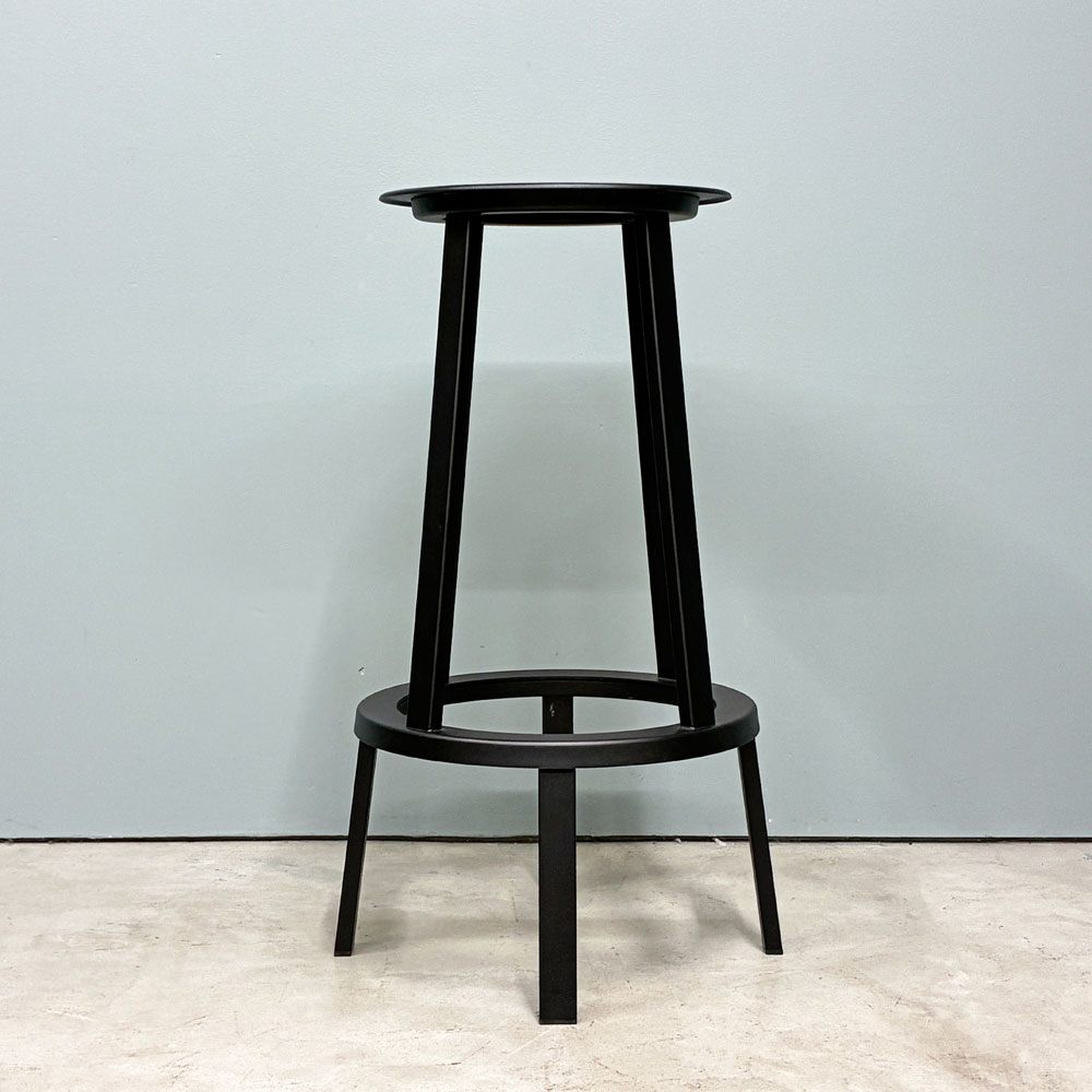 ヘイ HAY リボルバー バースツール ハイ REVOLVER BAR STOOL HIGH H76cm ブラック 回転式座面 レオン・ランズメイヤー デンマーク 定価￥56,100- ◎
