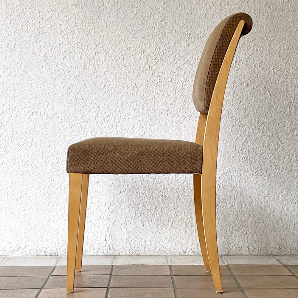 イデー IDEE アラダン チェア ALADIN Chair ダイニングチェア ブラウン ファブリック メープル材 植木莞爾 廃番 ◇