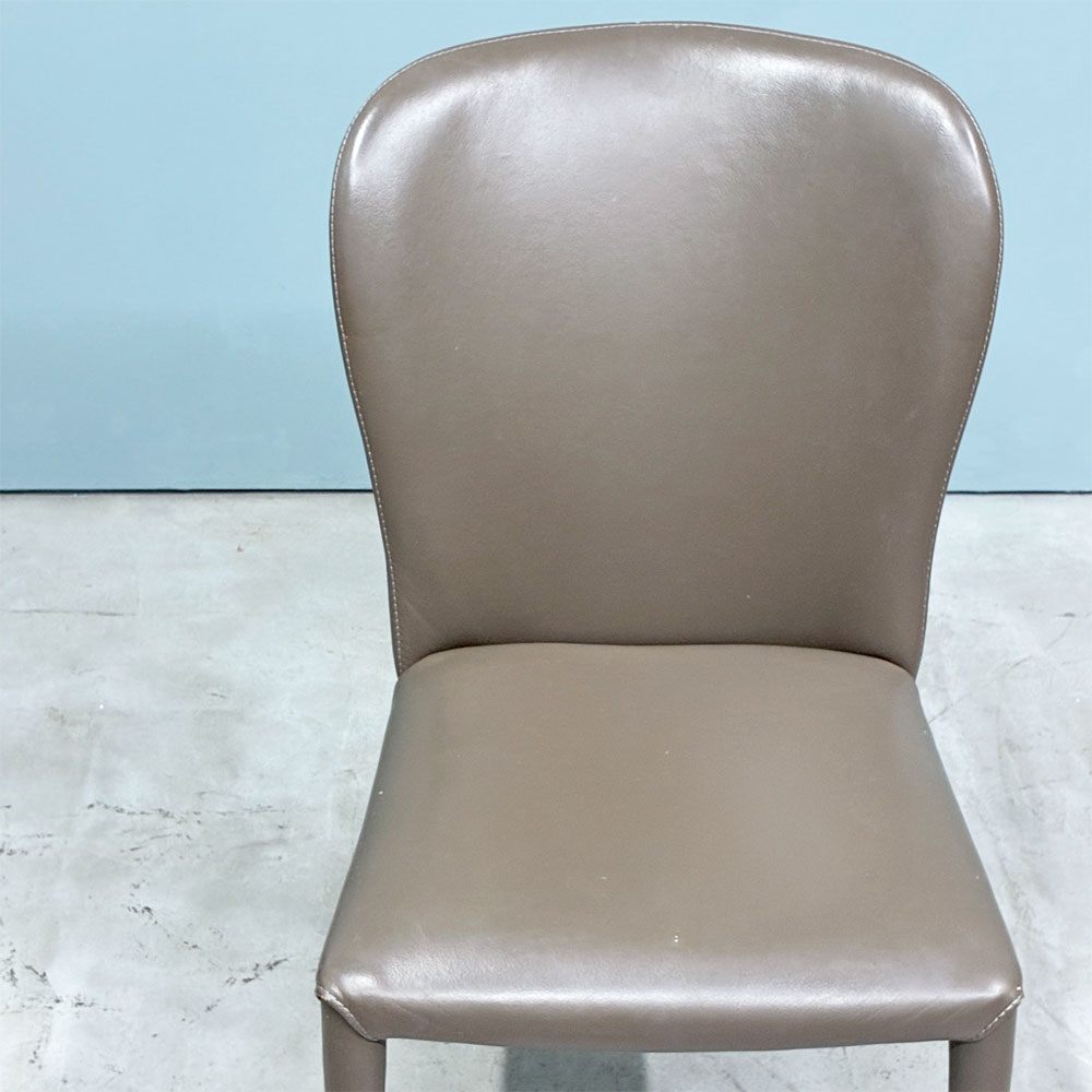 IDC大塚家具 OTSUKA フロイデ ダイニングチェア 本革 CL-579 モダンデザイン 廃盤品 ◎