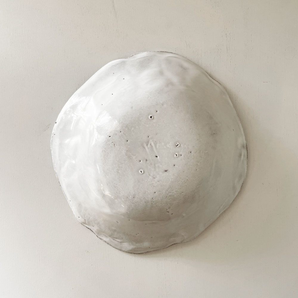 アスティエ・ド・ヴィラット Astier de Villatte フルール Fleurs スモールスーププレート 蝶 19.5cm ナタリー・レテ フランス 定価￥18,150- ◎