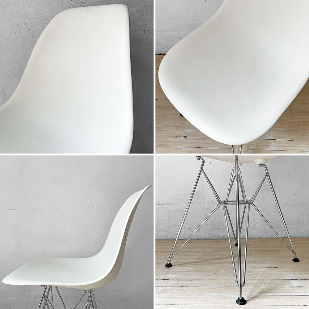 ハーマンミラー Herman Miller サイドシェルチェア ホワイトシェル ポリプロピレン製 エッフェルベース DSR C&R イームズ ミッドセンチュリー ★