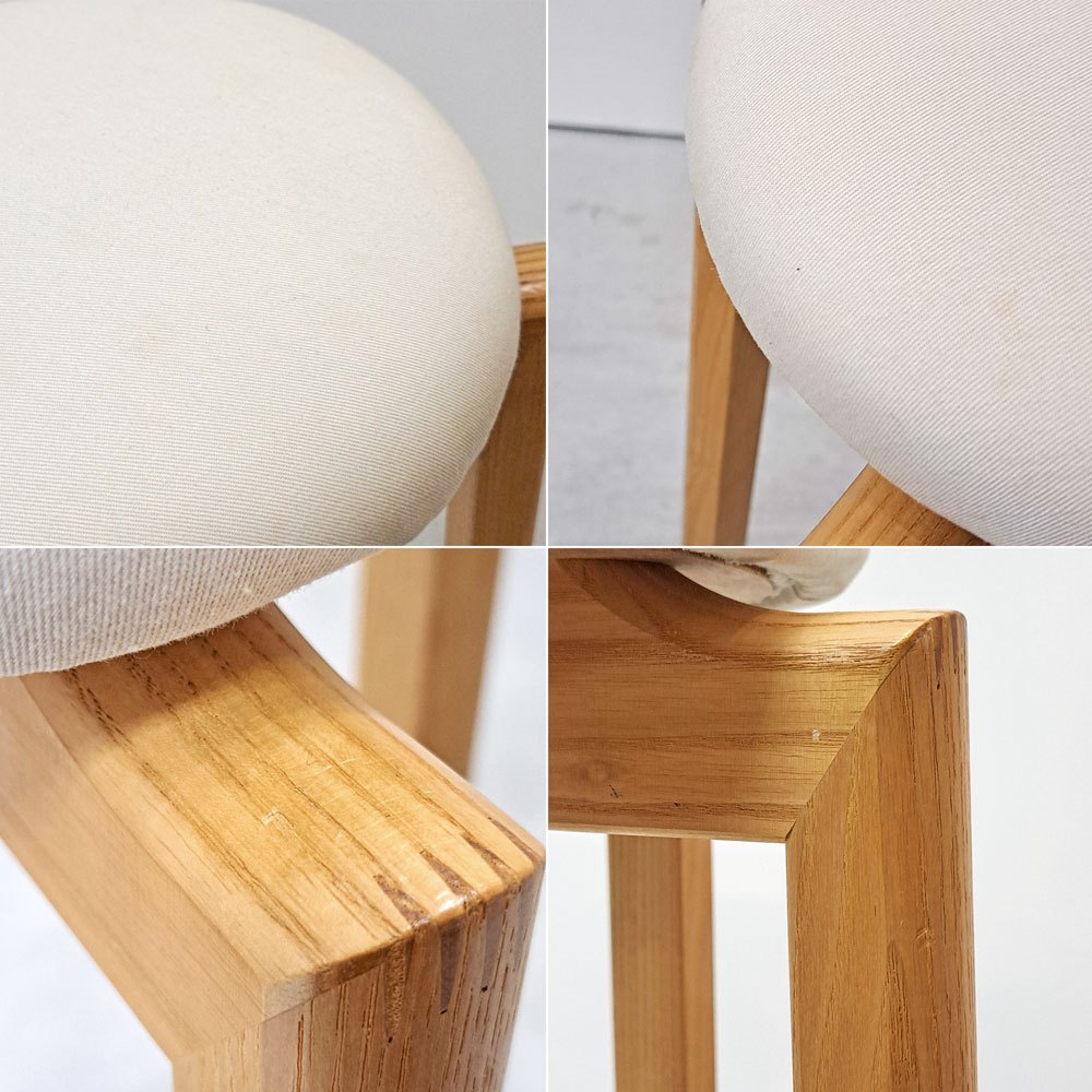 匠工芸 TAKUMI マッシュルームスツール MUSHROOM ハイスツール Lサイズ ファブリック座面  ホワイトアッシュ材 旭川家具 A ●