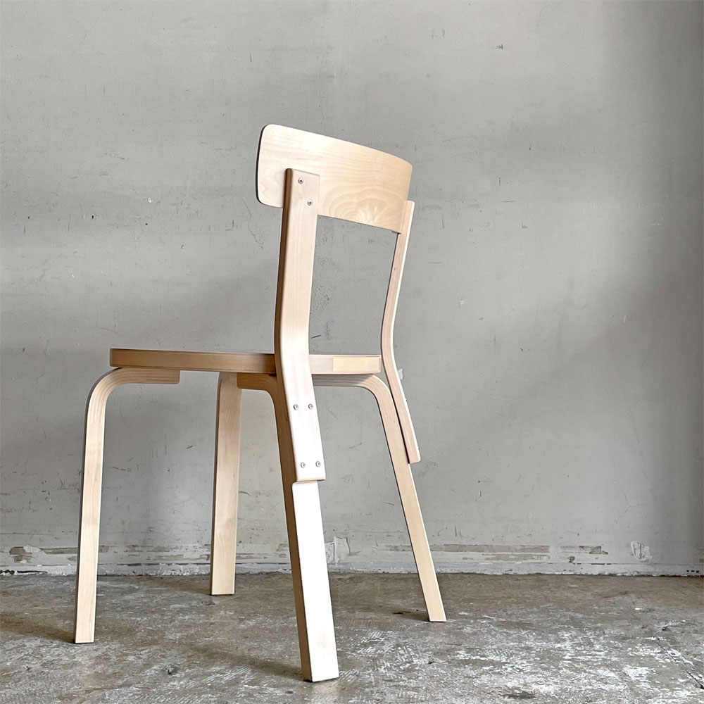 アルテック artek チェア 69 ダイニングチェア ナチュラル ラッカー アルヴァ・アアルト フィンランド 定価￥64,900- ■