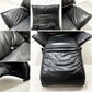 カッシーナイクスシー Cassina ixc. ヴェランダ VERANDA 1pソファ ローバック ハイバック オットマン ブラックレザー 本革 ヴィコ・マジストレッティ イタリア モダン ●