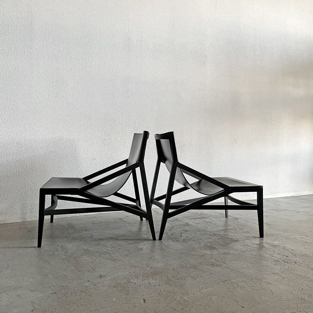 カッシーナ Cassina グランドツアー Grand Tour ピロッタ 470 PILOTTA ラウンジチェア レザーシート ブラック ロドルフォ・ドルドーニ 参考価格33万円 廃番 A 〓