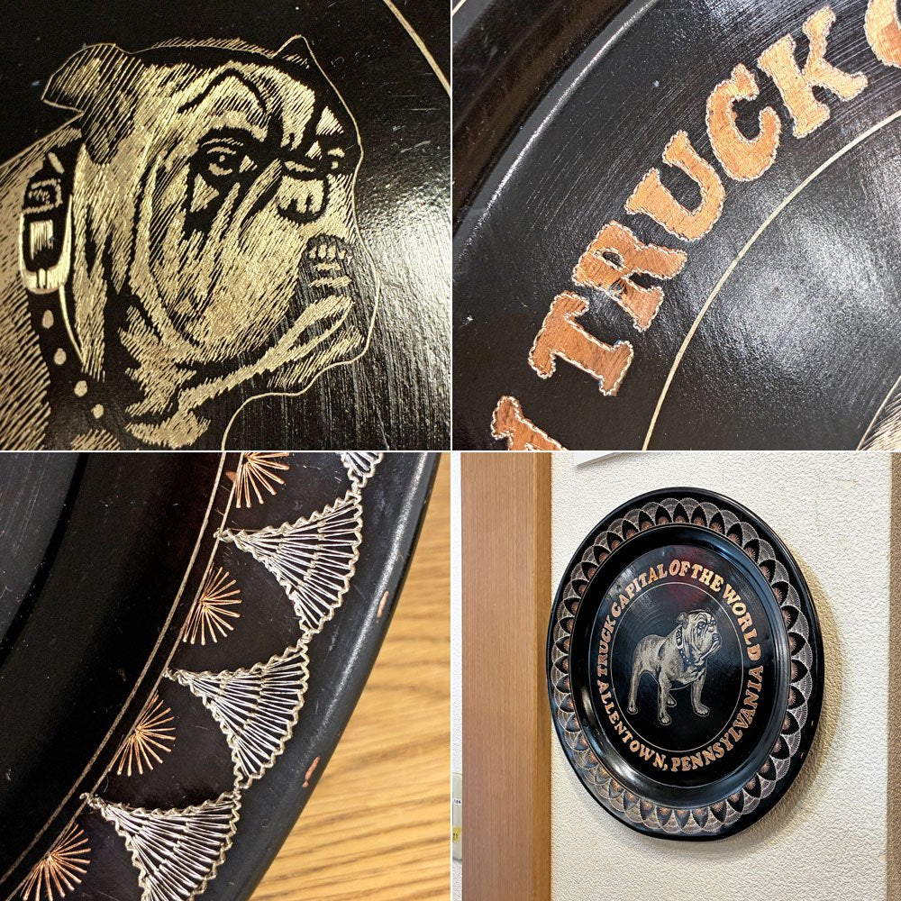 マックトラックス Mack Trucks ブルドッグ 壁掛けプレート コッパー 銅 truck capital of the world ALLENTOWN PENNSYLVANIA TRAY ●