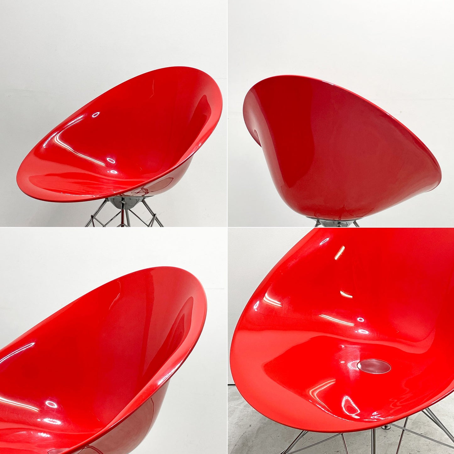 カルテル Kartell エロエス ERO S ダイニングチェア レッド 4本脚 フィリップ・スタルク スペースエイジ イタリア 参考定価￥93,400- ●