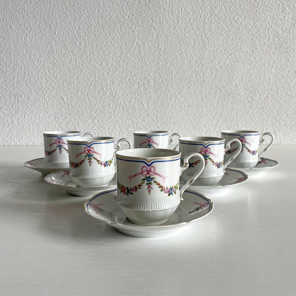 アビランド HAVILAND アルトワ Artois ティーポット＆シュガーポット＆クリーマー＆カップ＆ソーサー＆プレート 全15点セット リモージュ フランスビンテージ 〓