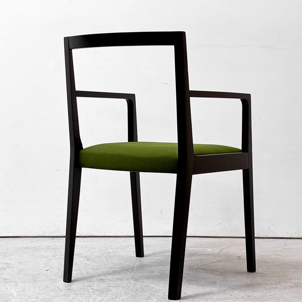 カッシーナイクスシー Cassina ixc. イーストバイイーストウエスト East by Eastwest ジャスミン JASMIN アームチェア ダイニングチェア ブラック グリーン ファブリック 座面張替 A ●