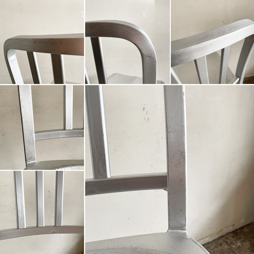 ネイビーバースツール Navy BarStool カウンターチェア アルミニウム インダストリアル リプロダクト B ■