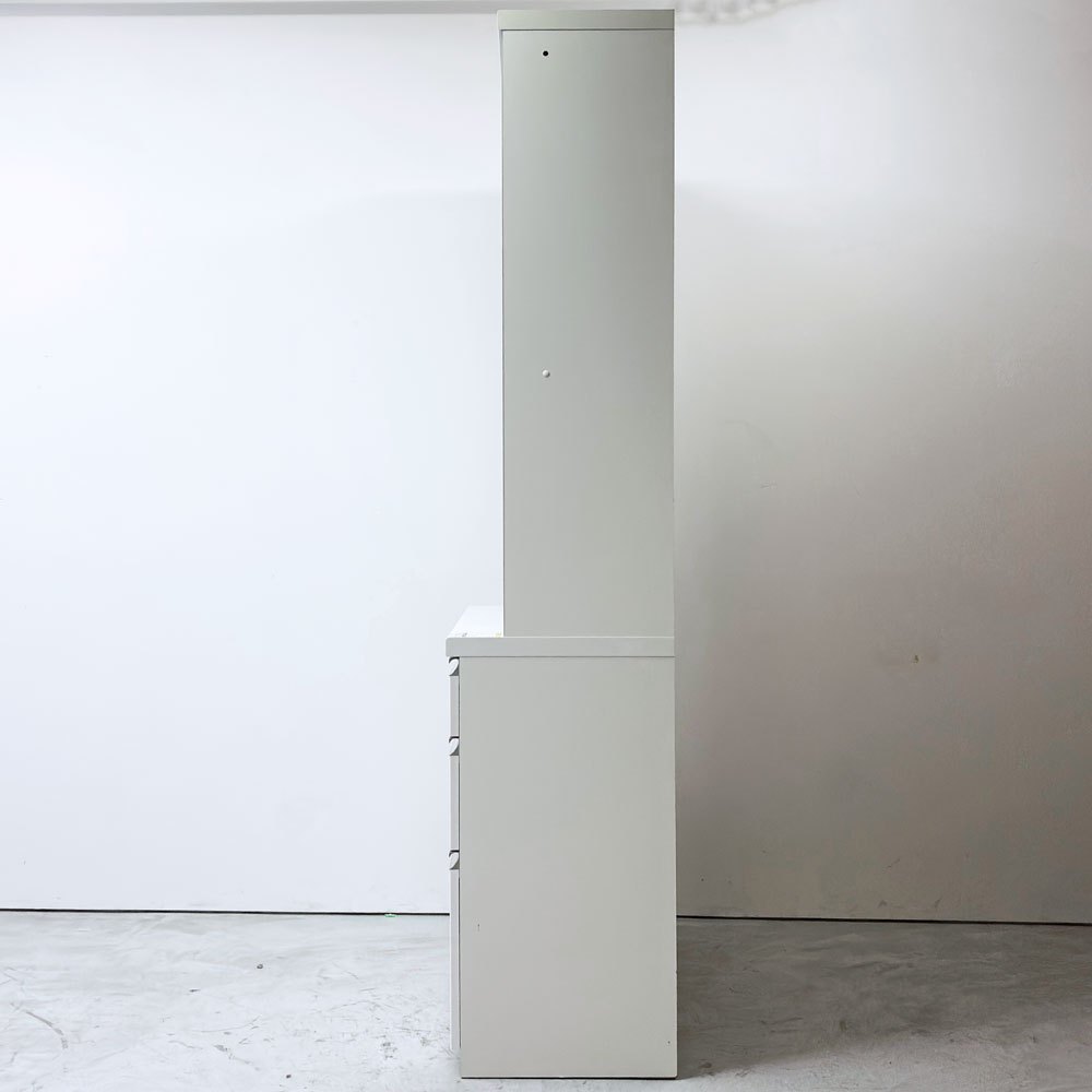 パモウナ Pamouna キッチンボード W100cm 抽斗6杯 電源タップ2口 間仕切りトレー付 シンプルモダン ●
