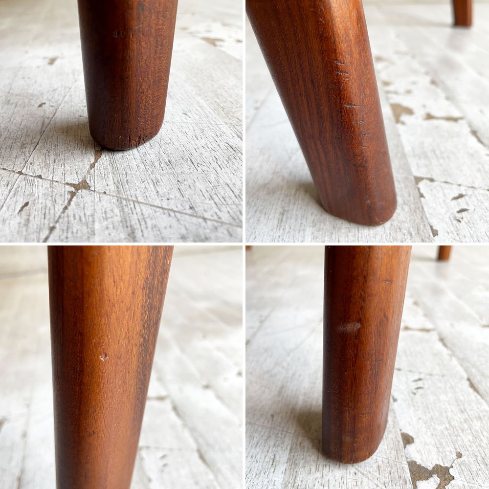 アンダーストルップ Anderstrup Mobelfabrik ダイニングチェア Model 89 チーク材 ファブリックシート グリーン系 エリック・バック Erik Buch デンマーク ビンテージ 北欧家具 ♪