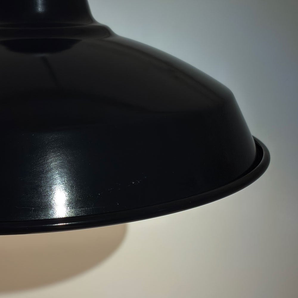 パシフィックファニチャーサービス P.F.S ホーロー ペンダントライト ENAMEL LAMP SHADE 14 ソケットコード付き ブラック ●