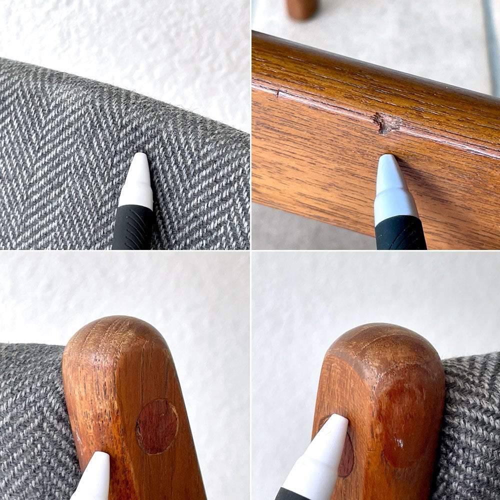 NOVA Mobler ビンテージ チーク材 ダイニングチェア ファブリックシート Vintage 北欧家具 デンマーク ◇