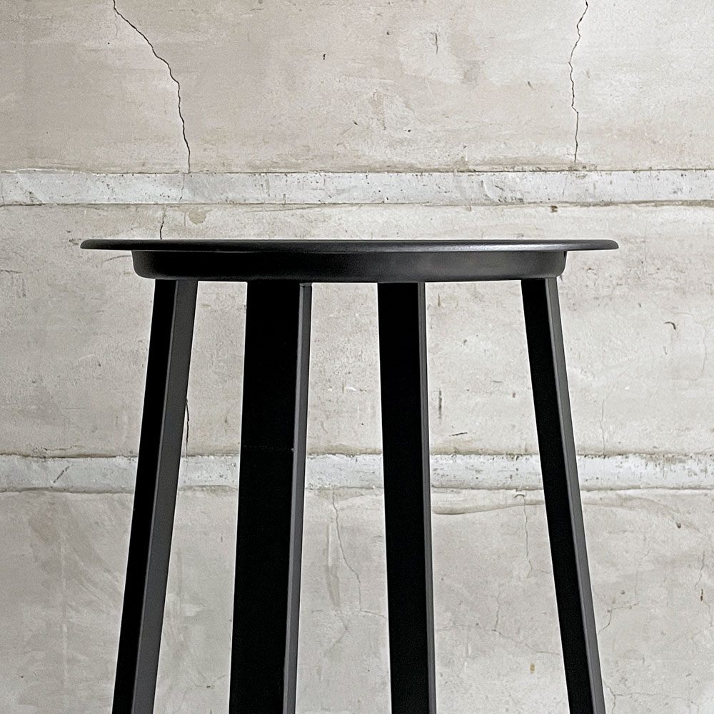 ヘイ HAY リボルバー バースツール ロー REVOLVER BAR STOOL LOW H76cm ブラック 回転式座面 レオン・ランズメイヤー デンマーク 定価¥51,700- B ♪