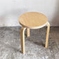 アルテック Artek スツール60 Stool60 バーチ材 ナチュラルラッカー 3本脚 アルヴァ・アアルト 北欧 フィンランド ■