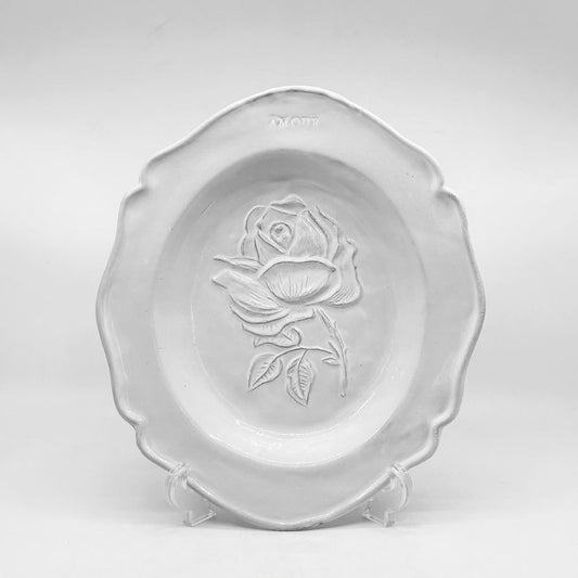 アスティエ・ド・ヴィラット Astier de Villatte フルール Fleurs スーププレート AMOUR ナタリー・レテ 27cm ●