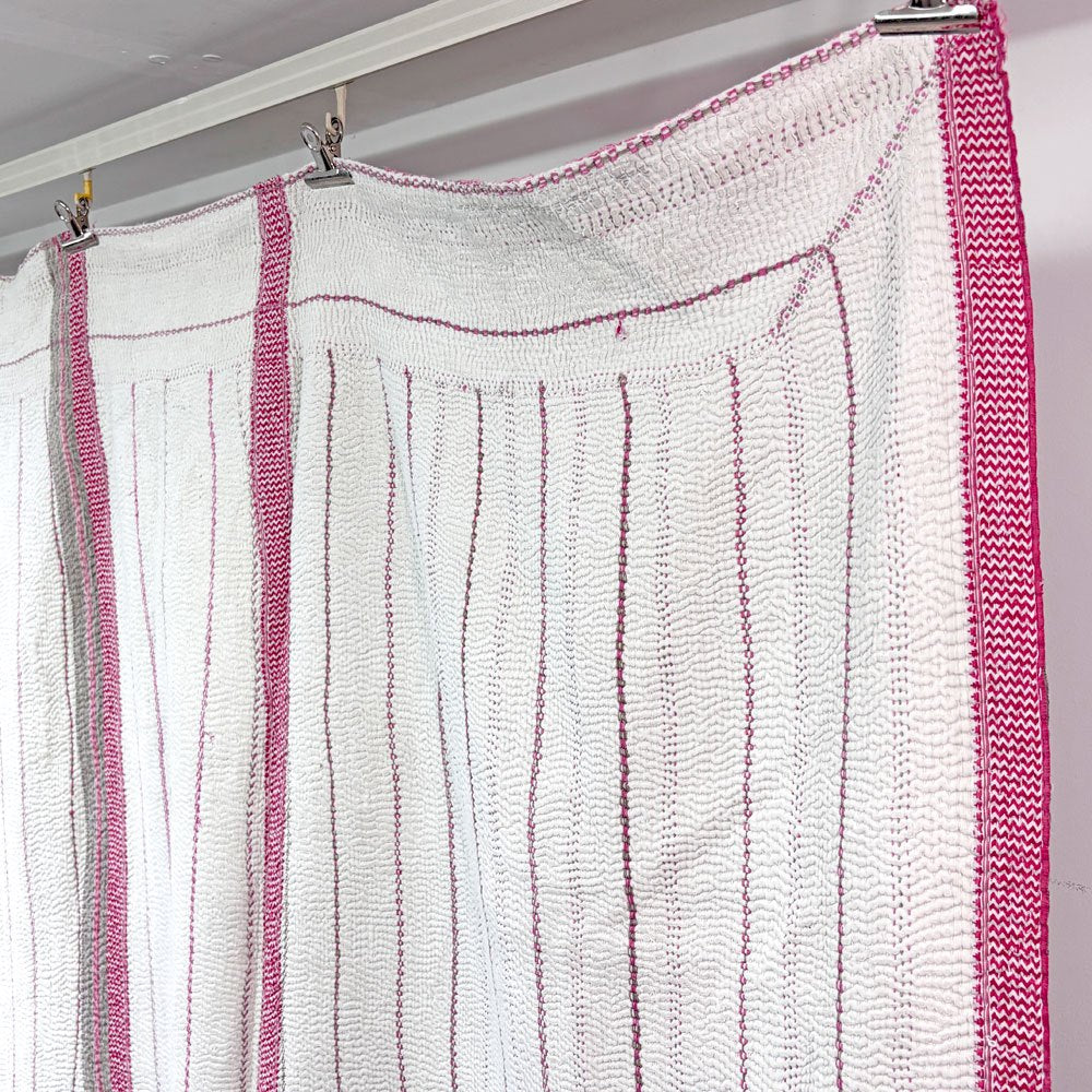 ビンテージキルト vintage 古布 インドキルト 180×130cm ハンドメイド LIGHT YEARS取扱 ●