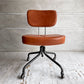 トラックファニチャー TRUCK FURNITURE デスクワークチェア DESKWORK CHAIR アームレス キャスター付き 牛革 L-8 BROWN 回転式昇降 定価 ￥161,700- ♪