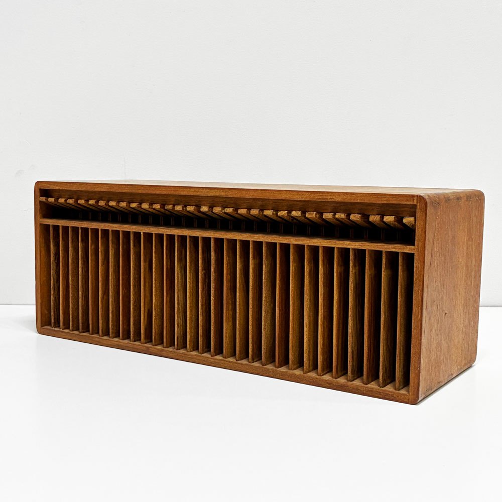カルマーデザインズ Kalmar Designs 壁掛けCDホルダー チーク無垢材 北欧家具 デンマーク ビンテージ ●